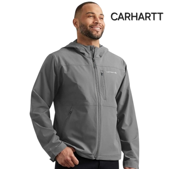 Carhartt Force Storm Defender Waterproof Hooded Jacket XXL 2XL Mens Gray - Picture 1 of 10